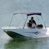 Oceansouth 3 Bow Bimini Top 6ft Length. Bows Frame Sun Shade Boat Waterproof Cover Boot Storage Strap Giant Bow Large Big Fishing (Black, 67"-72") view 2