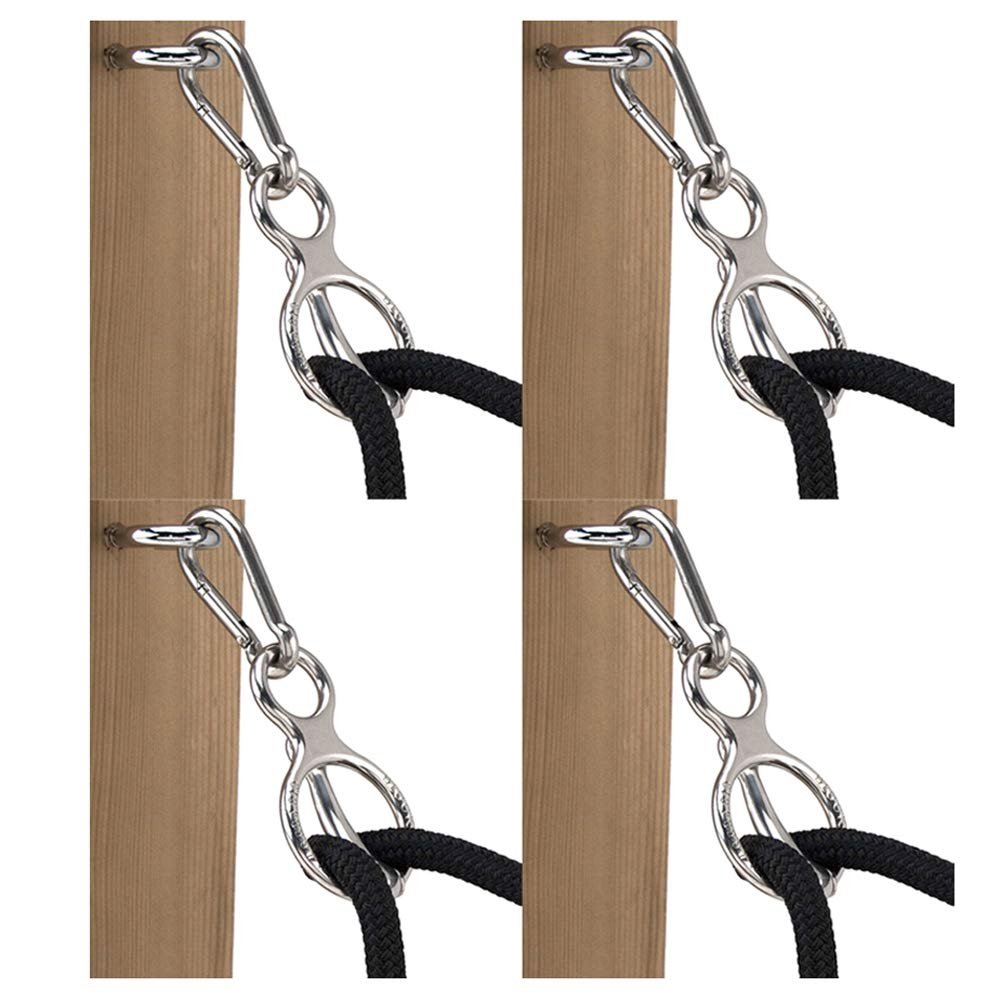 Blocker [ Set of 4 ] Tie Ring || Horse Tie Ring Stainless Steel