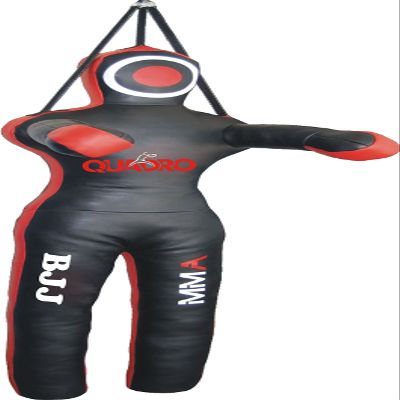 SRHides Jiu Jitsu MMA Martial Arts Grappling Dummy Punching Bag with Hanging Strap Black - 70 inches