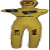 SRHides-MMA Martial Arts Grappling Dummy Jiu Jitsu Standing Position Punching Bag Yellow - 70 inches view 1