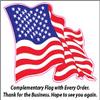 Eagle Head American Flag v4 Decal Pairs Comes in 5 Sizes (10" x 9") view 2