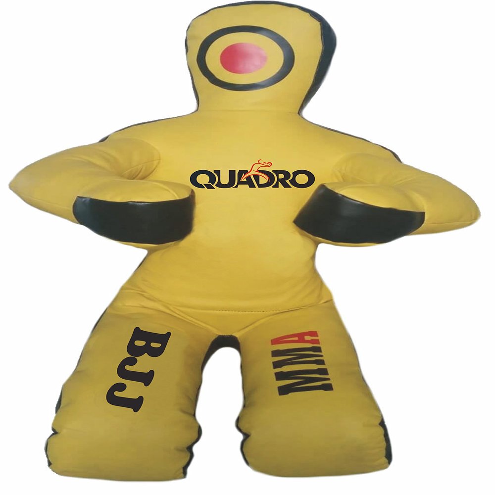 SRHides-MMA Jiu Jitsu Martial Arts Training Kick Boxing Sitting Position Punching Bag Yellow - 59 inches