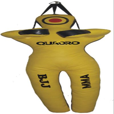 SRHides-MMA Martial Arts Grappling Dummy Jiu Jitsu Punching Bag Yellow with Hanging Strap - 59 inches