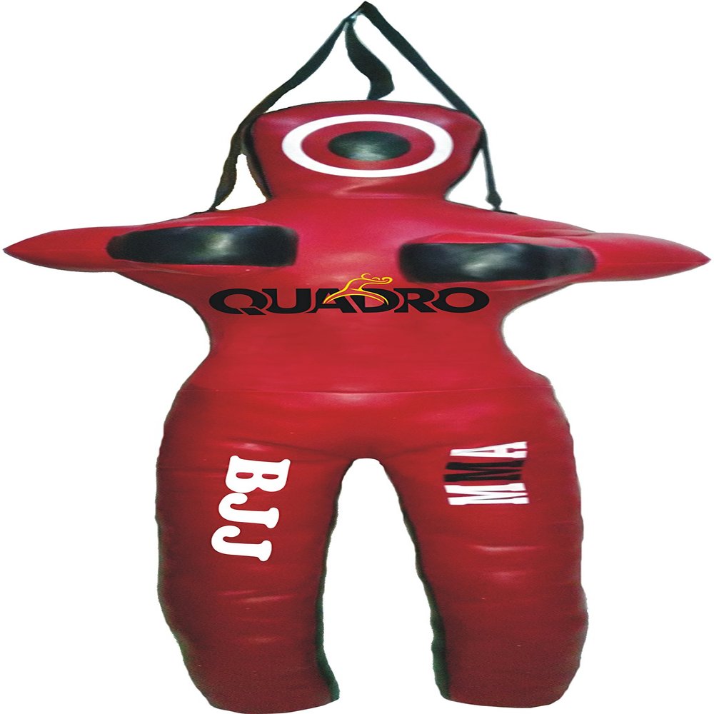 SRHides-MMA Martial Arts Grappling Dummy Red Jiu Jitsu Punching Bag with Hanging Strap - 48 inches