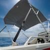 Oceansouth 3 Bow Bimini Top 6ft Length. Bows Frame Sun Shade Boat Waterproof Cover Boot Storage Strap Giant Bow Large Big Fishing (Grey, 61"-66") view 4