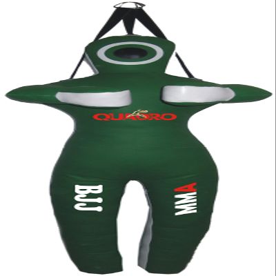 SRHides-MMA Martial Arts Grappling Dummy Jiu Jitsu Punching Bag Green with Hanging Strap - 59 inches