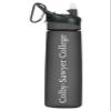 Colby-Sawyer College Tritan Plastic Frosted Sport Water Bottle, Design-1 - Black view 1