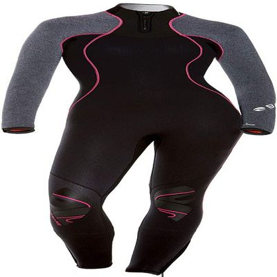 BARE 3/2MM Women's Nixie Ultra Full Wetsuit | Great for Scuba Diving | Comfortable Full Stretch Neoprene | Long Sleeve | Unique Omnired Material Woven into Fabric for Added Warmth | Grey Healther 02