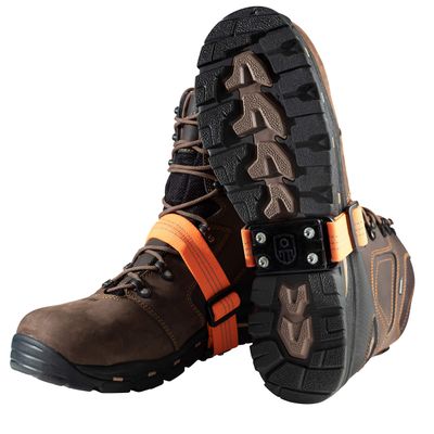 Traction Device, Mid-Sole Coverage, Pull-On, Steel, Stud, Fits Shoe Size Universal - 1 Each