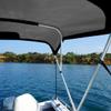 Oceansouth 3 Bow Bimini Top 6ft Length. Bows Frame Sun Shade Boat Waterproof Cover Boot Storage Strap Giant Bow Large Big Fishing (Black, 61"-66") view 3