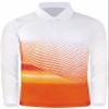 BCPOLO Polo Shirt Long Sleeves Performance Print Athletic Dri Fit Polo Shirt Orange-L (Asia-2XL) view 2