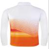 BCPOLO Polo Shirt Long Sleeves Performance Print Athletic Dri Fit Polo Shirt Orange-L (Asia-2XL) view 3