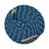 Kensington Clinician Equine Training Lead/Lunge Rope  25ft Heavy Duty Braided Horse Lead with Swivel Bull Snap | Color: Navy w/Lt Blue & Grey view 1