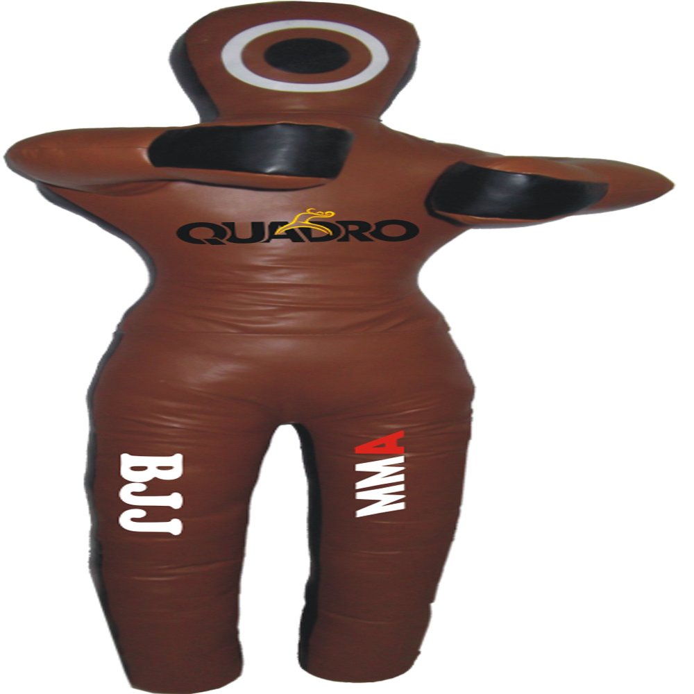 SRHides-MMA Martial Arts Grappling Dummy Jiu Jitsu Standing Position Punching Bag Brown - 70 inches