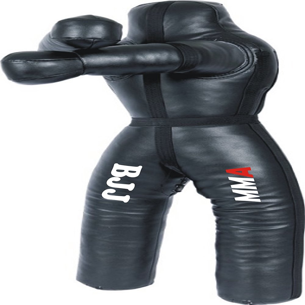 SRHides-MMA Grappling Dummy Standing Position Cross Fita Style Jiu Jitsu Punching Bag Black - 59 inches