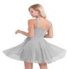 ACSUSS Women's Criss-Cross Straps Chiffon Evening Party Prom Gown Bridesmaid Short Dress Gray 14 view 3