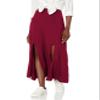 Star Vixen Women's Petite Modest Soft Knit Pull-On Midi-Length Skirt, Burgundy, PX-Large view 1