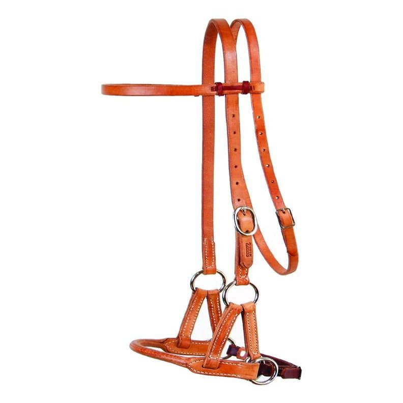 Professional's Choice Round Leather Nose Side Pull