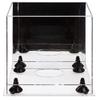 Better Display Cases Basketball Holder Clear Full Size Acrylic Display Case with Black Risers ,Clear Two Tiered Base ,Mirror back11 L x 11" W x 11" H (A001-BR) view 3