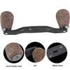 Carbon Fiber Fishing Reel Handle, Reel Handle Set with Wood Knob Fittings for Fishing Reels view 2