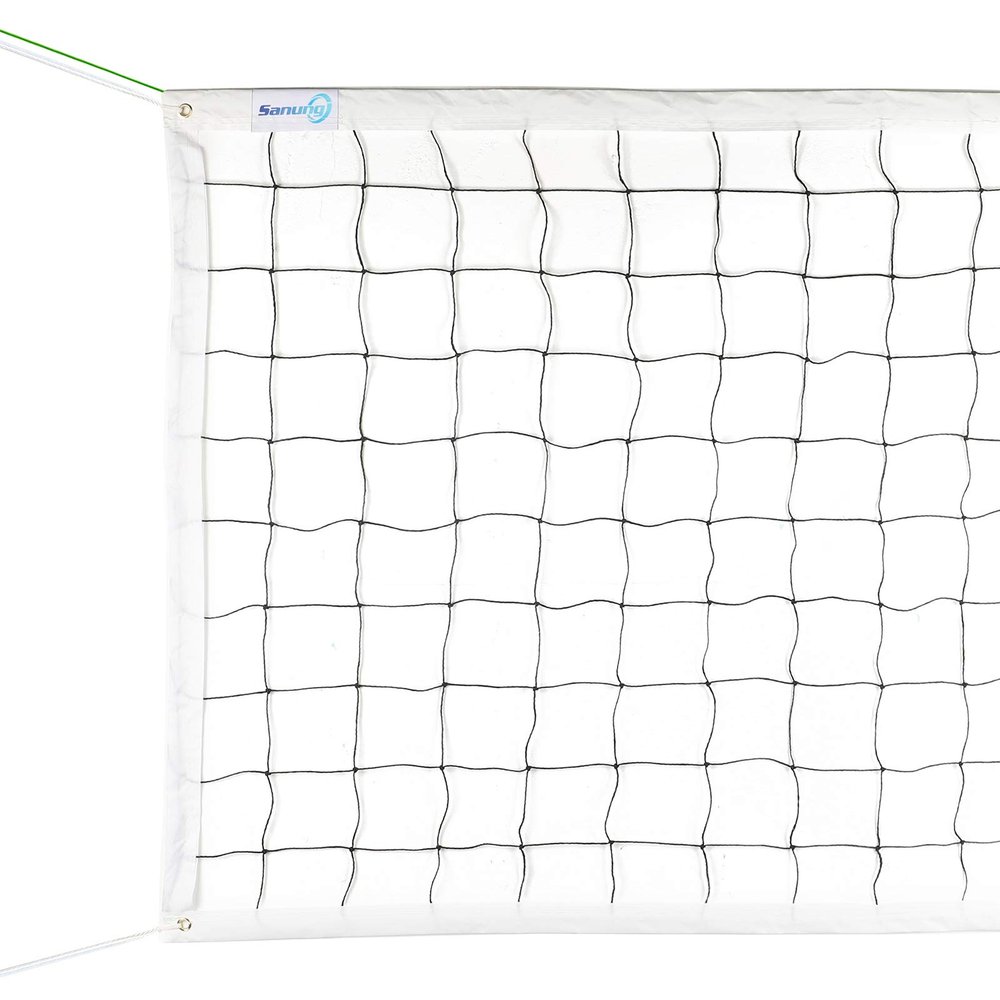 Sanung Volleyball Net with Steel Wire for Indoor and Outdoor Gardens Campus Backyard Swimming Pool Park Beach Portable Game Standard Size (32 FT x 3FT) Poles Not Included