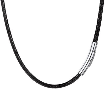 PROSTEEL Mens Necklace Cord With Clasp Braided Leather Cord for Pendant Rope Necklace For Men