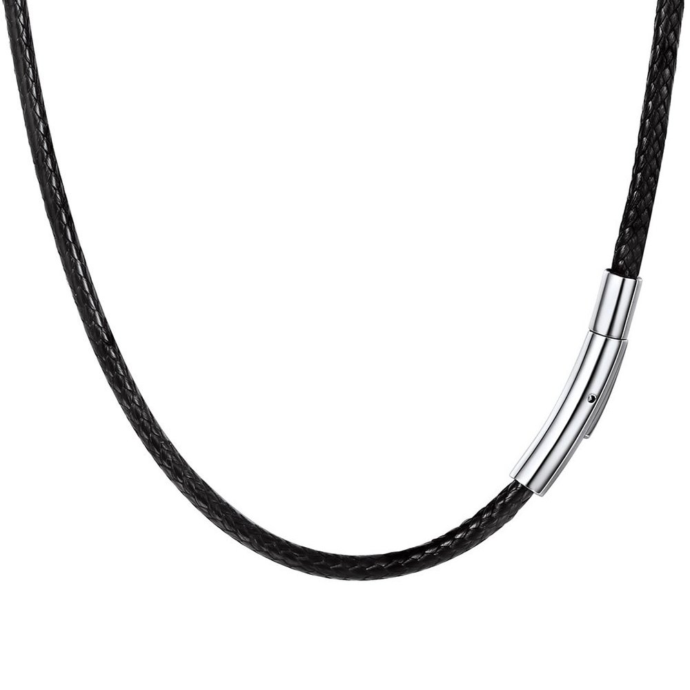 PROSTEEL Mens Necklace Cord With Clasp Braided Leather Cord for Pendant Rope Necklace For Men