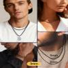 PROSTEEL Mens Necklace Cord With Clasp Braided Leather Cord for Pendant Rope Necklace For Men view 3