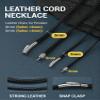PROSTEEL Mens Necklace Cord With Clasp Braided Leather Cord for Pendant Rope Necklace For Men view 4