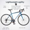Schwinn Fastback AL Claris Adult Performance Road Bike, Beginner to Intermediate Bicycle Riders, 700c Wheels, 16-Speed Drivetrain, Large Aluminum Frame, Blue view 3