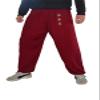 Kung Fu Pants Tai Chi and Wing Chun Bottoms Style for Women and Men Martial Arts Trousers Light and Smooth (WC Burgundy Size XXL) view 1