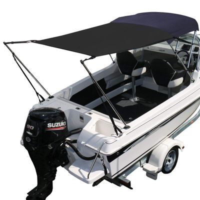 Oceansouth Bimini Extension Airflow Boat Shades (Black, Length 5.5' x Width 6.8') top Extension Sun Shade Boat sail Covers Seats Tent Awning Hardware kit Bimini Accessories Canopy Hatch Waterproof
