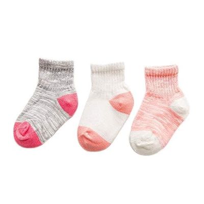 3 Pair/Lot Baby Girls Boys Socks For Newborn Print Striped Crown Patchwork Meias Spring Cotton Soft Infant Toddler Floor Sokken (G4, 24M)