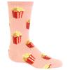 Hot Sox girls Big Food Novelty Crew Casual Sock, Popcorn (Blush), Large-X-Large US view 1