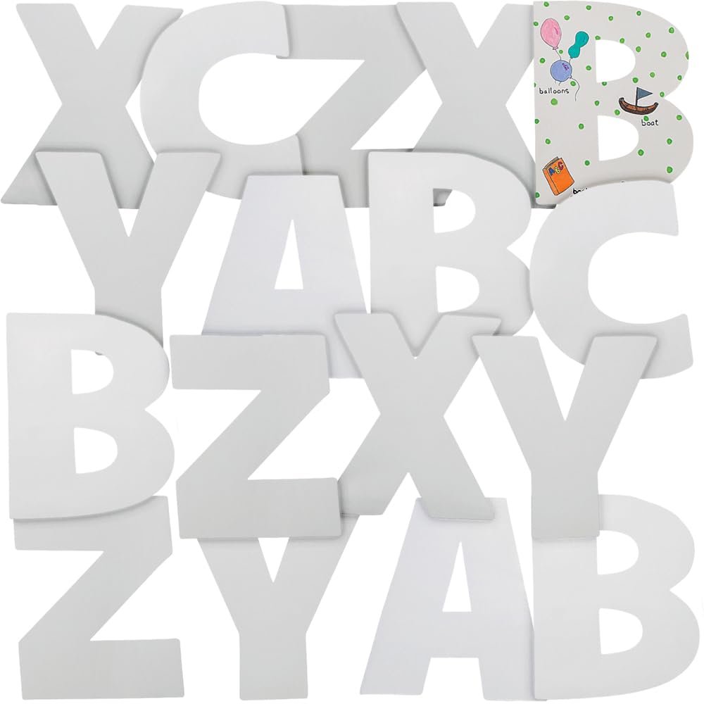 Fun Express DIY Jumbo Alphabet Letters- 26 Pc - 26 Pieces - Educational and Learning Activities for Kids