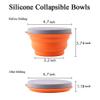 YYCC 1Pack 500ML Collapsible Silicone Bowl with Lid for Outdoor Camping,Travel, Hiking and Indoor Home Kitchen, Office, School Student, Microwave, Freezer, Food-Grade, Space-Saving (Orange, 500ML) view 2