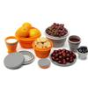 YYCC 1Pack 500ML Collapsible Silicone Bowl with Lid for Outdoor Camping,Travel, Hiking and Indoor Home Kitchen, Office, School Student, Microwave, Freezer, Food-Grade, Space-Saving (Orange, 500ML) view 4