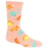 Hot Sox girls Animal Series Novelty Crew Casual Sock, Dinosaur (Blush), 6 12 US view 2