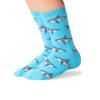 Hot Sox boys Animal Series Novelty Crew Casual Sock, Great White Shark (Aqua), Medium US view 4