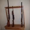 Handmade 8 Gun Vertical Wall Rack Single Barrel Model (Golden Oak Finish) view 4