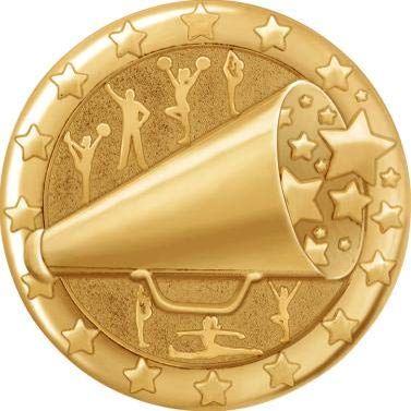 Cheer Pins Gold, Lapel Pins for Cheer Team Trading - 30 Pack