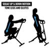 EFITMENT Rower-Ride Squat Machines for Home Exercise Trainer Total Body Abs and Glutes Butt Assist Upright Workout Rowing Machine - SA022 view 3