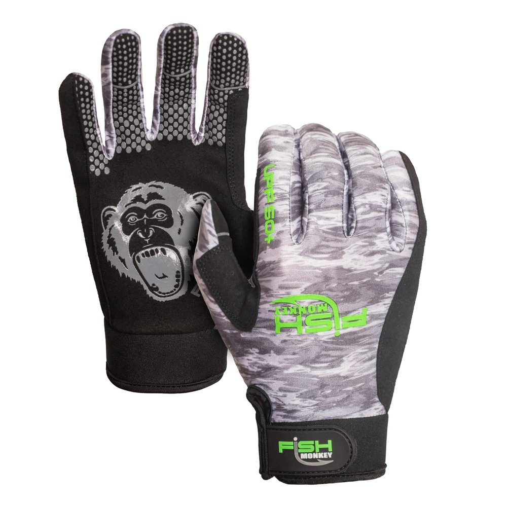 Fish Monkey Free Style Custom Fit Fishing Glove Versatile Protection UPF 50+ Sun Protection Second Skin Fit Non Slip for Men and Women