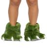 Lazy One Animal Paw Slippers for Kids and Adults, Fun Costume for Kids, Cozy Furry Slippers, Dinosaur (Green, X-Large) view 2