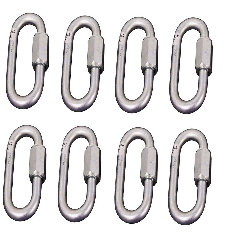 Ader 8mm 10mm Locking Carabiners Clips Quick Snap Link Hook (10mm, 15pcs)