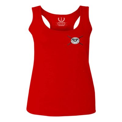 0137. Funny dope Graphic Skull Deadlifts Day Fitness Style wear Gym Workout Women's Tank Top Racerback (Red, Large)