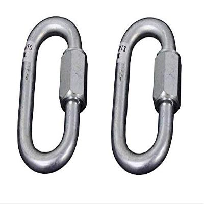Ader 8mm 10mm Locking Carabiners Clips Quick Snap Link Hook (8mm, 2pcs)