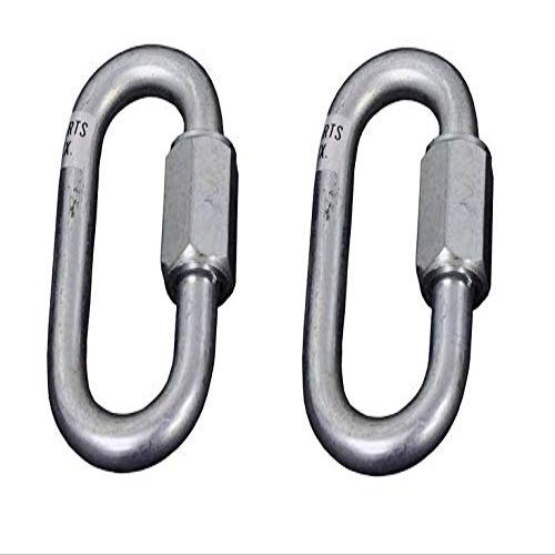 Ader 8mm 10mm Locking Carabiners Clips Quick Snap Link Hook (8mm, 2pcs)