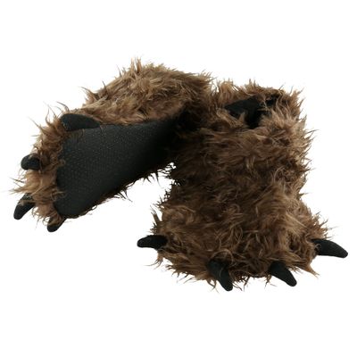 Lazy One Animal Paw Slippers for Kids and Adults, Fun Costume for Kids, Cozy Furry Slippers, Sasquatch (Bigfoot, Large)