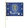 Miami Wholesale 5' Wood Flag Pole Kit Bracket W/ 3x5 Air Force Emblem Served W/Pride Blue Flag Polyester Nylon 3'x5' House Banner 90cm x 150cm Grommets Double Stitched Premium Quality view 1